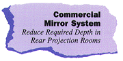 Commercial Mirror System: Reduce Required Depth in Rear Projection Rooms
